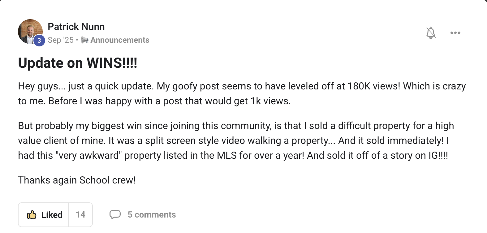 Real Estate result